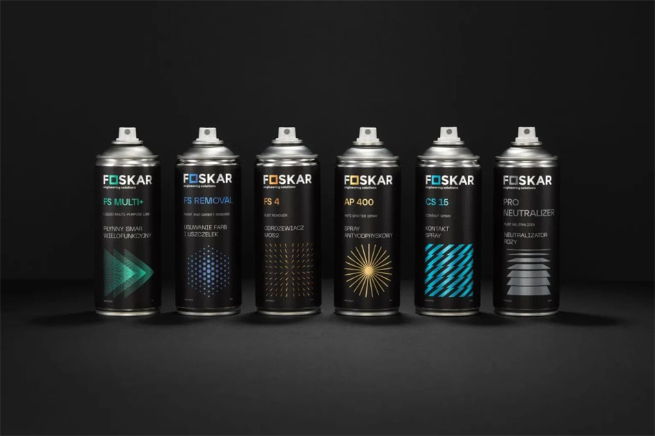 Foskar氣溶膠潤滑劑包裝設計